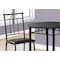 Monarch Specialties Dining Set - 3Pcs Set / Black Metal And Top I 1013 - alternate 4